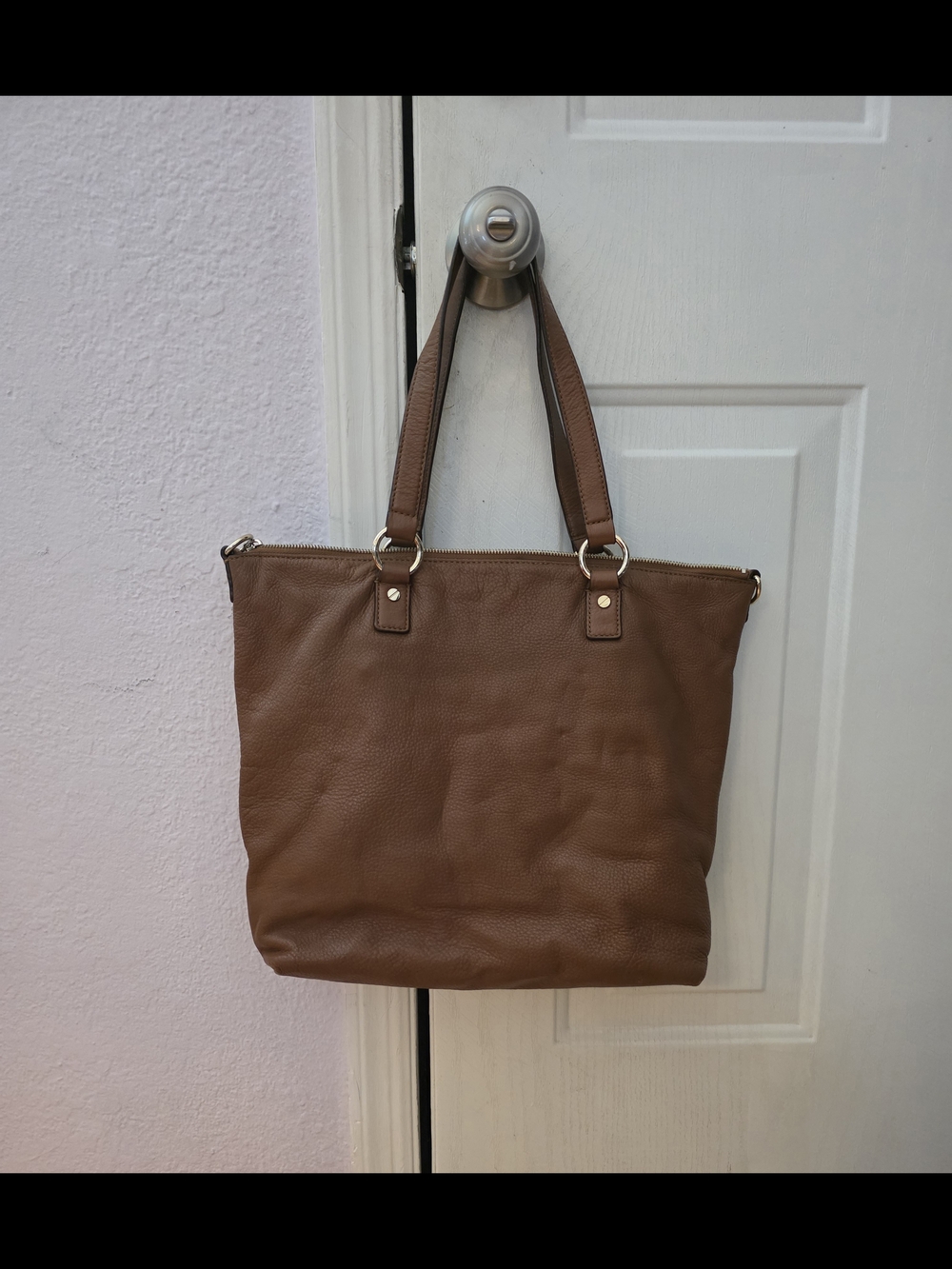 Michael Kors Brown Leather Shoulder Tote